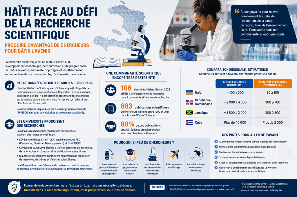 Haïti face au défi de la recherche scientifique : produire davantage de chercheurs pour bâtir l&rsquo;avenir